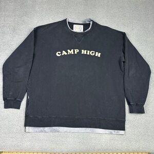 Camp High Collective Sweatshirt Mens 2XL Space Dye Black Tie Dye Hippie READ
